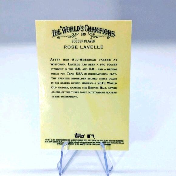 2021 Topps Chrome Allen & Ginter Rose Lavelle Limited Card #249 - Picture 6 of 11